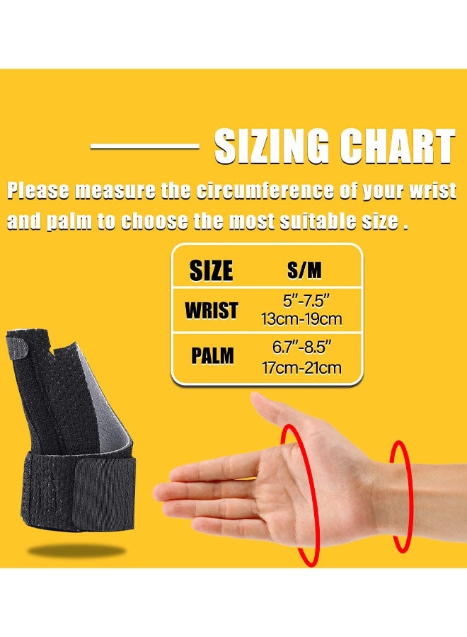 جبيرة تثبيت قابلة للعكس للإبهام والمعصم لعلاج إصبع الزناد، وتسكين الألم، والتهاب المفاصل، والتهاب الأوتار، والالتواء، ومتلازمة النفق الرسغي، قابلة للتهوية - Image 2